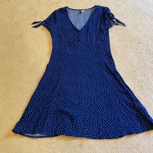 H&M navy blue & white polka dot dress (Sz: 6)